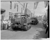 Military vehicles in parade